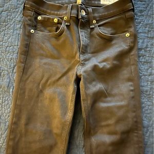 Rag & Bone ankle skinny black jeans size 26